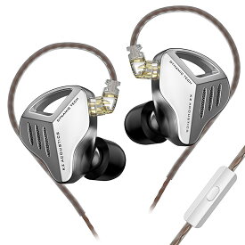 LINSOUL KZ ZVX 1DDインナーイヤーイヤホン 10mmダイナミックドライバーが搭載されて リケーブル可能 3.5mmプラグと0.75mm2pinコネクタを搭載 重低音 人間工学に基づいて設計 専用なチューニングテ