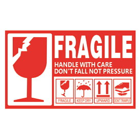 creve FRAGILE フラジール ステッカー 荷札シール サイズが選べる 防水 光沢 こわれもの 取扱注意 スーツケースのデコレーションにも