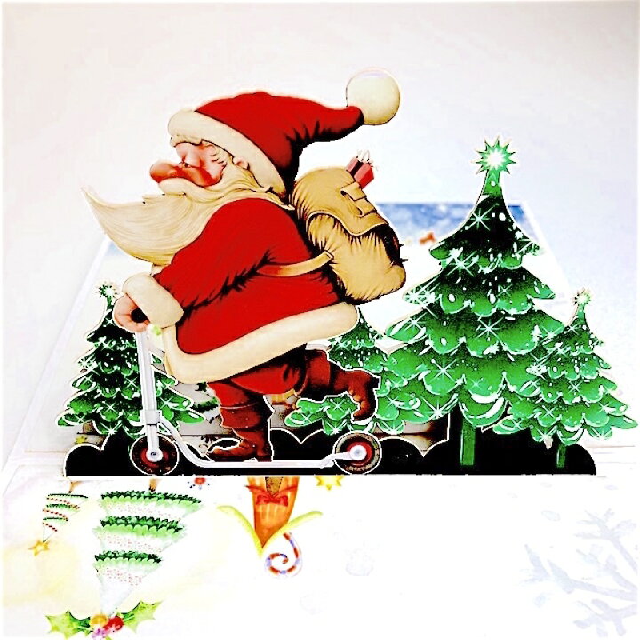 楽天市場 Creve 3d 立体 ポップアップ グリーティング カード クリスマスカード サンタクロース かわいいイラスト付 クリスマスシール付属 クレーブオンラインショップ 楽天市場 Creve 3d 立体 ポップアップ グリーティング カード クリスマスカード サンタクロース かわいいイラスト付 クリスマスシール付属 クレーブオンラインショップ
