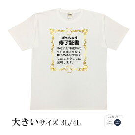 おもしろtシャツ 大きいサイズ 和柄 元祖豊天商店 ダイエットに成功したらこの一枚！これであなたもぽっちゃりマイスター ぽっちゃり修了証書 半袖 美豚 ※ 子供 用はお取り扱いが御座いません。 B01