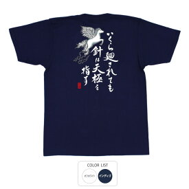 おもしろ tシャツ 和柄 元祖豊天商店 どんな困難にも振り回されず自分の信念を貫き通す 針は天極を指す Tシャツ 半袖 ※ 子供 用はお取り扱いが御座いません。