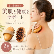 ヘアブラシ マッサージ 木製 全身 マッサージブラシ エアクッションマッサージブラシ 2 点セット 全身対…