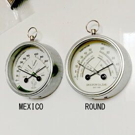DULTON K925-1283MX THERMO-HYGROMETER MEXICO K925-1283RD THERMO-HYGROMETER ROUND 温度計 湿度計 マグネット レトロ寒暖計 アナログ 室温 冷房 暖房 設定温度