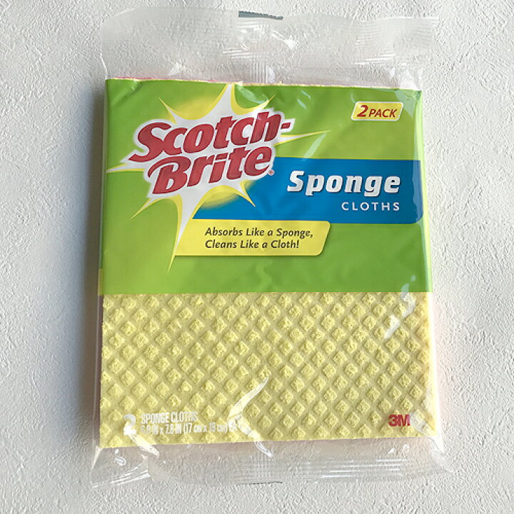 Scotch Brite 9055 Sponge Cloth, 2 Pack