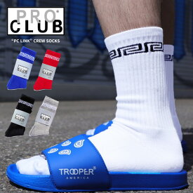 PROCLUB プロクラブ 【 クルーソックス / PC LINK 】 靴下 クルー丈 メンズ PRO CLUB US チカーノ ローライダー スケーターソックス CHICANO HIPHOP LOWRIDER SOCKS