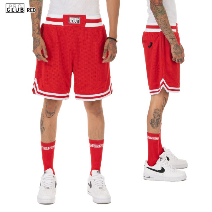 楽天市場】PRO CLUB プロクラブ 【ショート丈 ヘビー メッシュパンツ 