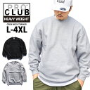 PRO CLUB プロクラブ 【トレーナー ヘビーウェイト 13oz】 厚手 メンズ 裏起毛 大きいサイズ ビッグサイズ クルーネック ヘビーオンス 無地 フリース USサイズ HEAVY WEIGHT