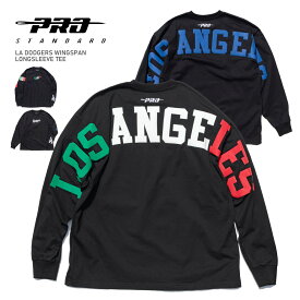 PRO STANDARD プロ・スタンダード 【ロングTシャツ ロサンゼルス・ドジャース LA 】 刺繍 MLB オフィシャル 厚手 LOS ANGELES DODGERS ロゴ 野球 スポーツコーデ 長袖 US メンズ 大きいサイズ