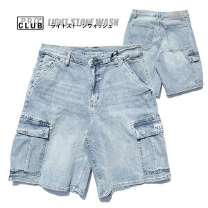 PRO CLUB �v���N���u �yBaggy Denim Cargo Short�z �V���[�c �W�[���Y �f�j�� �o�M�[�p���c �J�[�S�p���c �n�[�t�p���c �w�r�[�E�F�C�g �E�H�b�V�����H �傫���T�C�Y �����Y �q�b�v�z�b�v ��