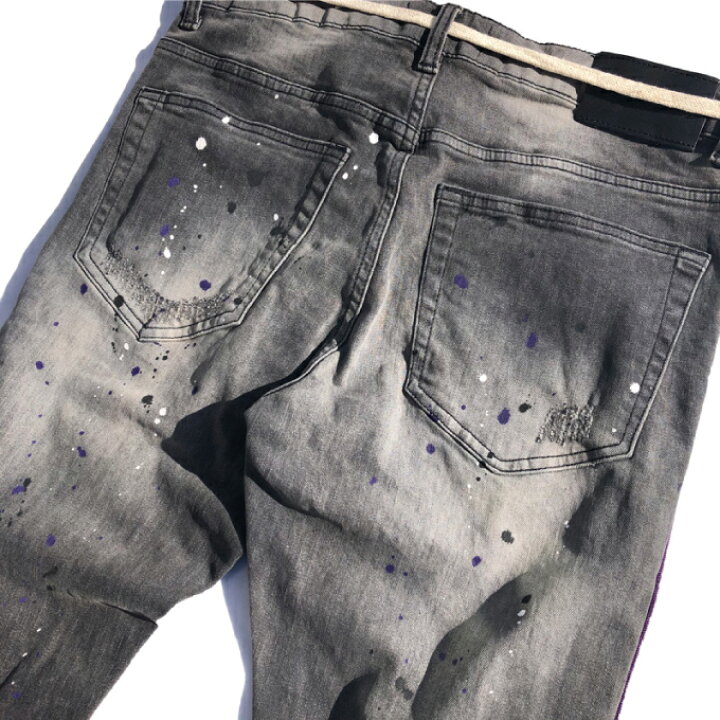 楽天市場】THRT DENIM 【Raven ストレッチスキニーパンツ】 ダメージ 