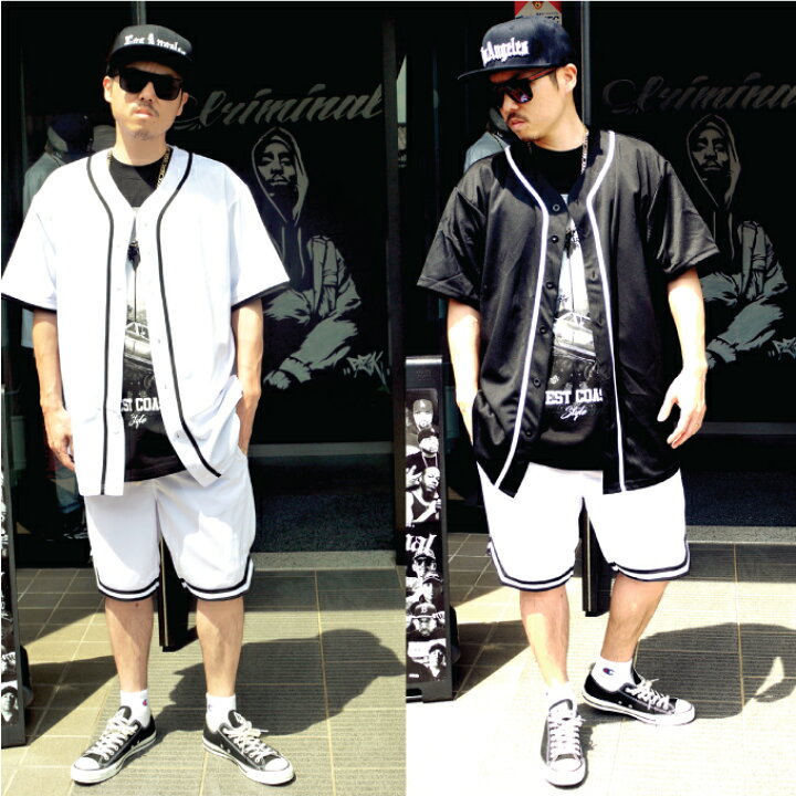 楽天市場 L 4xl Victorious ベースボールシャツ 無地 スポーツコーデ 90s Hiphop ロサンゼルス ヴィクトリアス Losangeles La メンズ 大きいサイズ L Ll 3l 4l 5l Criminal クリミナル
