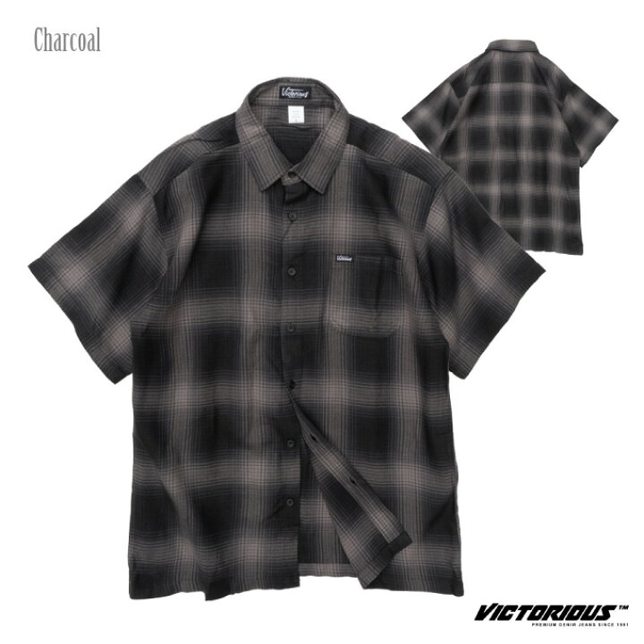 楽天市場】【L - 4XL】 VICTORIOUS 【 フランネル チェックシャツ 