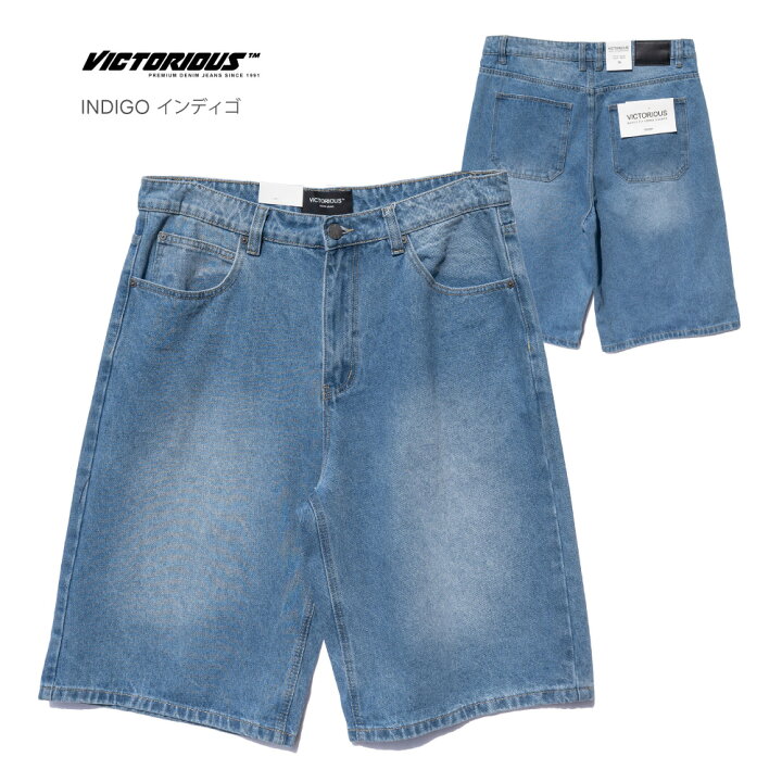 楽天市場】VICTORIOUS ヴィクトリアス 【BAGGY FIT DENIM SHORTS 