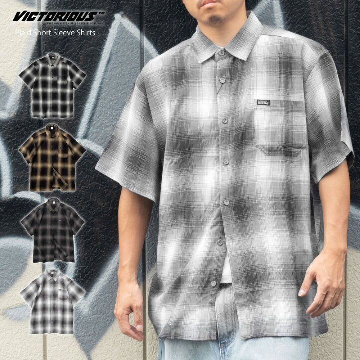 楽天市場】【L - 4XL】 VICTORIOUS 【 フランネル チェックシャツ 