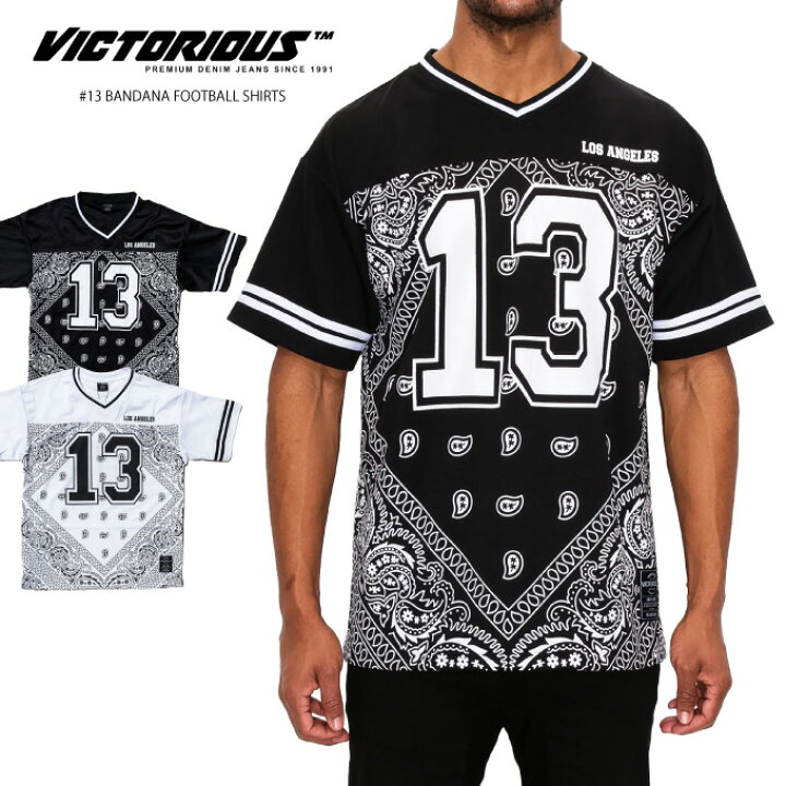 楽天市場】VICTORIOUS 【 バンダナ フットボールシャツ 13 】 ゲーム 
