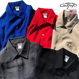 CAL TOP キャルトップ 半袖 シャツ 【無地 ワークシャツ】 MADE IN USA チカーノ ローライダー ウエストコースト アメリカン ビッグサイズ 大きいサイズ 西海岸 カリフォルニア カルトップ CALTOP PLAIN SHIRT WESTCOAST【メール便は1点まで】【メール便はラッピング不可】