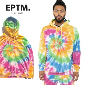 EPTM エピトミ 【 TIEDYE タイダイ パーカー/ MULTI 】 プルオーバー フーディー ダイダイ 裏起毛 ストリート USサイズ メンズ L LL 3L XL 2XL