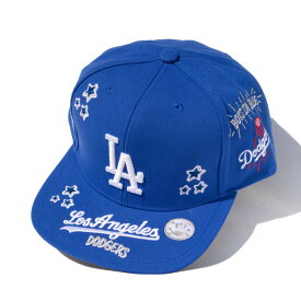 Mitchell & Ness ミッチェルアンドネス 【 ALL OUT ロサンゼルス・ドジャース LA 】 スナップバック キャップ 帽子 MLB オフィシャル スポーツ 青 ブルー LOS ANGELES DODGERS CAP メンズ