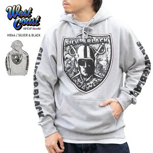 �y�c��L�T�C�Y�z �v�����g�p�[�J�[ �yRAIDERS ���C�_�[�X / SILVER&BLACK�z �v���I�[�o�[ �t�[�f�B LA ���C�� �J���t�H���j�A ���L�V�J�� ���T���[���X ���[���C�_�[ �`�J�[�m WESTCOAST CHICANO �q�b�v