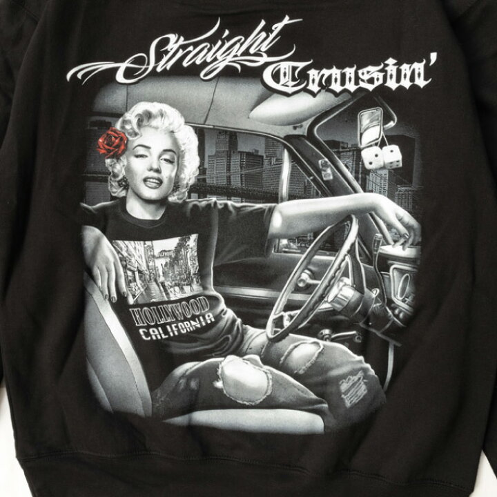 楽天市場】プリントパーカー 【Straight Crusin マリリン モンロー 