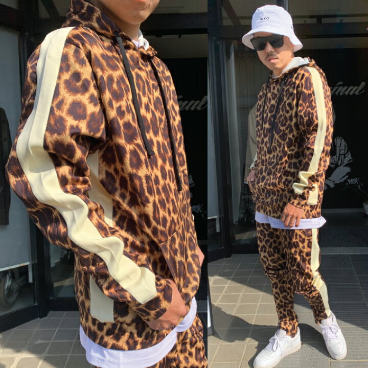 楽天市場】REBEL MINDS トラック フーディー 【レオパード柄 ライン 