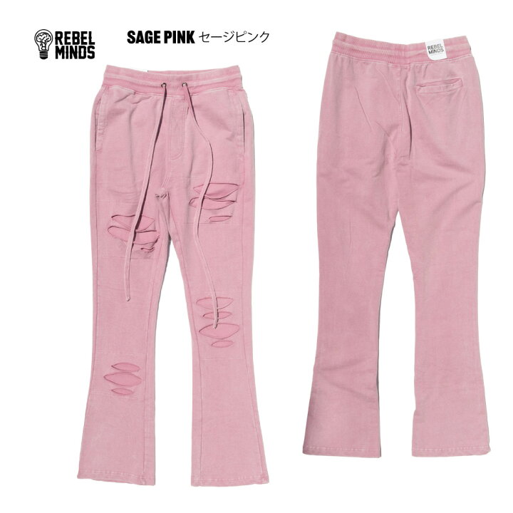 楽天市場】REBEL MINDS レベル マインズ 【Ripped Stacked Pants 