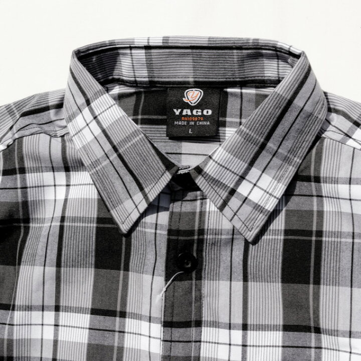 楽天市場】【L〜5XL】 YAGO 半袖 チェックシャツ【 D4 ホワイト 