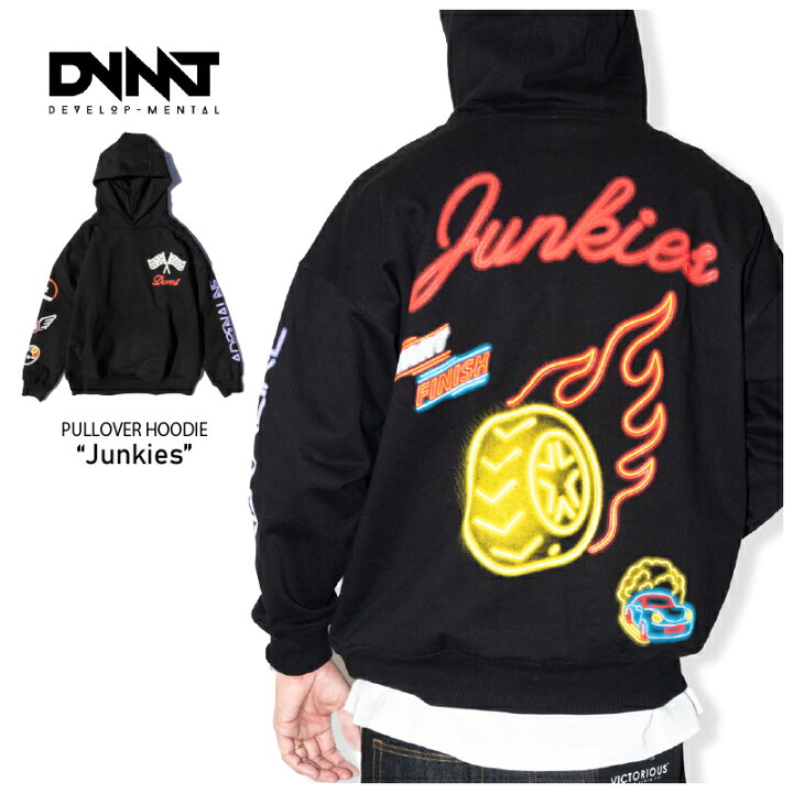 楽天市場】DVMT【 オーバーサイズ プルオーバー Junkies 】 パーカー  