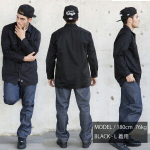 楽天市場 ディッキーズ 長袖 ワークシャツ 長袖シャツ Dickies 574 メンズ 大きいサイズ ロングシャツ オープンシャツ Usサイズ ユニフォーム チカーノ ローライダー デッキーズ 作業着 作業服 Criminal クリミナル