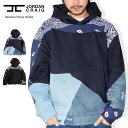 JORDAN CRAIG 【バンダナ フリースフーディー】 パーカー プルオーバー バンダナ ペイズリー 長袖 大きいサイズ メンズ HIPHOP WESTCOAST カリフォルニア 西海岸