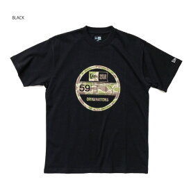 NEW ERA ニューエラ Tシャツ 【 ダックハンターカモ バイザーステッカー 】 半袖 8オンス コットン レギュラーフィット クルーネック 迷彩 カモフラ シンプルT メンズ NEWERA 正規品 L LL XL XXL 13516778 13516777