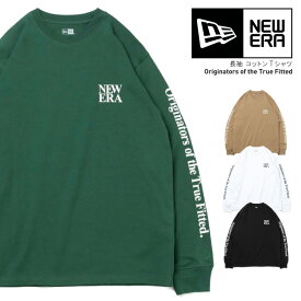 NEW ERA ニューエラ ロングTシャツ【 Originators of the True Fitted 】 ロンT 8オンス ヘビーウェイト 厚手 レギュラーフィット 長袖 袖プリ ニューエラアパレル メンズ 大きいサイズ NEWERA 13755414 13755417 13755415 13755416