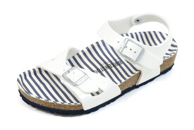 【ポイント10倍！】ビルケンシュトック　キッズサンダル　リオ　ノーティカルストライプホワイト　（BIRKENSTOCK　Rio　Kida　Nautical　Stripes　White）