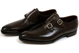 クロケット＆ジョーンズ　ハンドグレード　ダブルモンク　セイモア3　ダークブラウン（CROCKETT&JONES　SEYMOUR3　DARKBROWN　ANTIQUE　CALF）