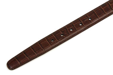 K.T.ルイストン30mm型押しクロコドレスベルトダークブラウン(K.T.LewistonKTB115DARKBROWN)