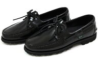 【エントリーでポイント5倍！】パラブーツ　デッキシューズ　マロ　ブラック　ガラスレザー　Paraboot　M…