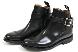 【ポイント10倍！】サンダース　ミリタリー　キャップトゥ　ジョッパーブーツ　ブラック　Sanders　#2401　Military　Captoe　Jodhpur　Boot　Black