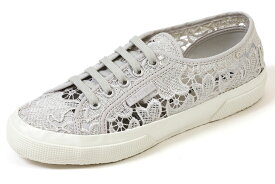 【ポイント10＋5倍】スペルガ　マクラメレーススニーカー　グレーシルバー/アボリオ　SUPERGA　2750-MACRAME　S81219W　GREY SILVER-F AVORIO