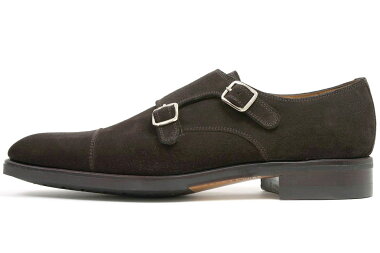 ヤンコダブルモンクダークブラウンスエード(YANKO14184DARKBROWNSUEDE)