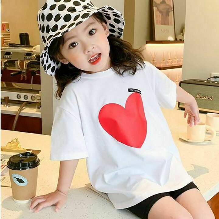 楽天市場】ビッグハート Tシャツ 子供服 韓国子供服 キッズ 女の子 