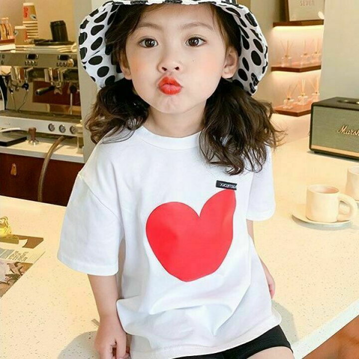 楽天市場】ビッグハート Tシャツ 子供服 韓国子供服 キッズ 女の子 