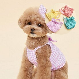 【30％OFF SALE】ペットウェア 犬服 猫服 ペット服 ドッグウェア 爽やか 春 夏 秋 冬 トップス ワンピース ワンちゃん 犬 猫 愛犬 愛猫 ドッグ キャット ペット ペット用品 チェック リボン レース かわいい お散歩 お出かけ CR&W