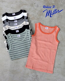 【2点送料無料】Miller ミラー タンクトップ レディース パネルリブタンクトップ robert p miller ノースリーブ panel ribbed tanktop 808C 伸縮性 復元力 型崩れしにくい リブ コットン 綿 下着 春 夏 春夏 正規品 新色 ベーシック ボーダー 26SS