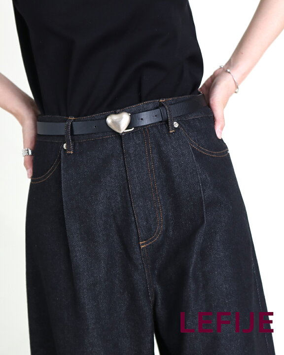 楽天市場】【再入荷】LEFIJE レフィエ ハートバックルベルト シルバー 