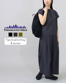 THOUSAND MILE サウザンドマイル フレンチスリーブシャツ&ワイドパンツセット TM261NP00042 セットアップ ナップサック フレンチスリーブ Tシャツ 公式 正規品 26SS