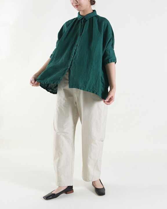 楽天市場】【20%OFF】Honnete オネット リネンギャザー ブラウス 