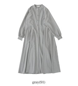 【15%OFFクーポン対象 +&6H限定P5倍】MidiUmi ミディウミ ウエスト切り替え ロングワンピース waist switching long op 3-759939 スタンドカラーワンピース ロング丈 正規品 3-759939 正規品 25AW AWCO