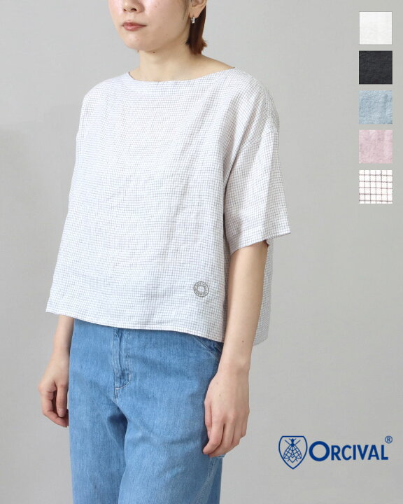 楽天市場】ORCIVAL リネン ボートネック プルオーバー BOAT NECK 