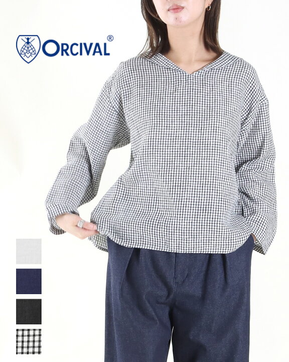 楽天市場】24SS新作 ORCIVAL オーシバル セーラーカラー リネンシャツ 