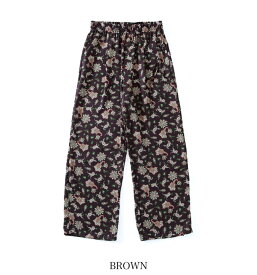 【26SS先行予約】TICCA ティッカ ペイズリー プリントパンツ TBFS_092 2WAYパンツ プリントパンツ ウエストゴム ポリエステル ワイド ストレート バルーン 新色 フェミニン 上品 光沢感 サテン素材 アート感 華やか
